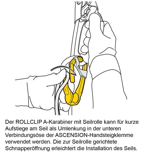 Petzl® Karabiner mit Seilrolle ROLLCLIP