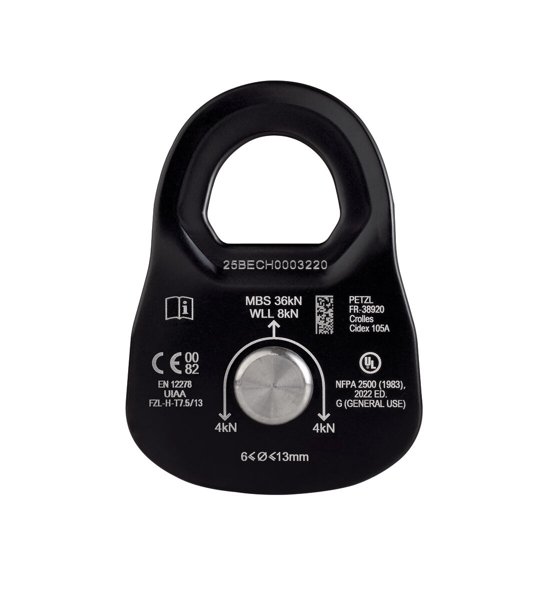 Petzl RESCUE M | Hochleistungs-Umlenkrolle für Rettung & Höhenarbeit | 36 kN – Bild 3