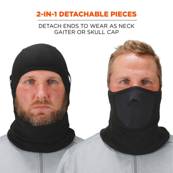 Balaclava Gesichtsmaske 2-teilig Fleece/Neopren – atmungsaktiver Kälteschutz – Bild 10