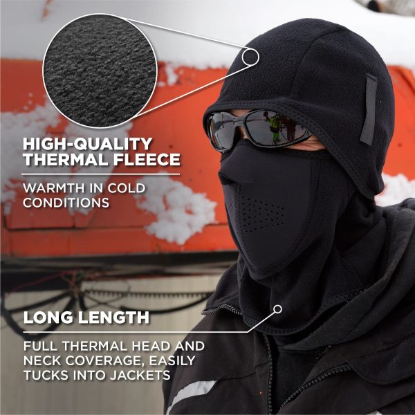 Balaclava Gesichtsmaske 2-teilig Fleece/Neopren – atmungsaktiver Kälteschutz – Bild 12