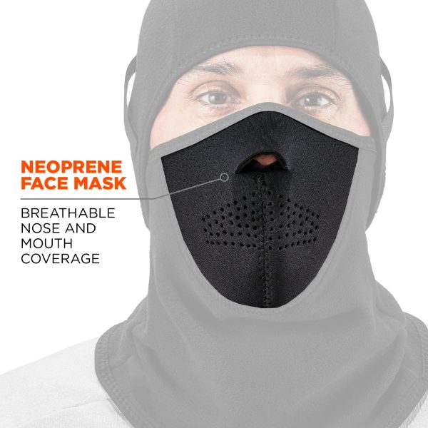 Balaclava Gesichtsmaske 2-teilig Fleece/Neopren – atmungsaktiver Kälteschutz – Bild 8