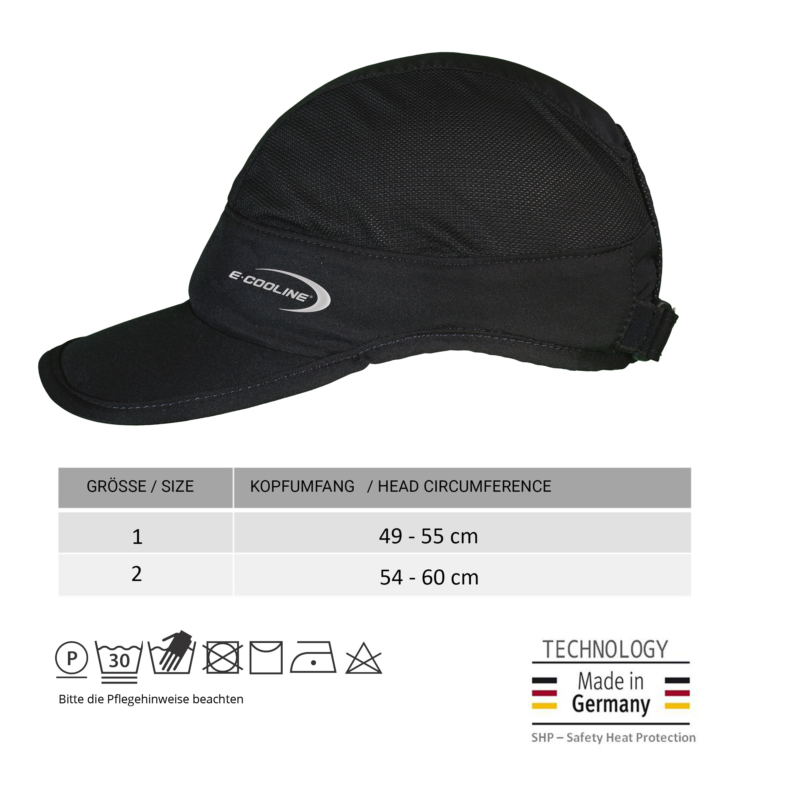 E.COOLINE Powercool SX3 Basecap Light | Kühlendes Basecap für Arbeit, Sport & Freizeit – Bild 5